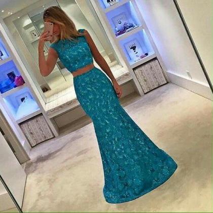 2017 Custom Made,two Pieces Prom Dress,lace..