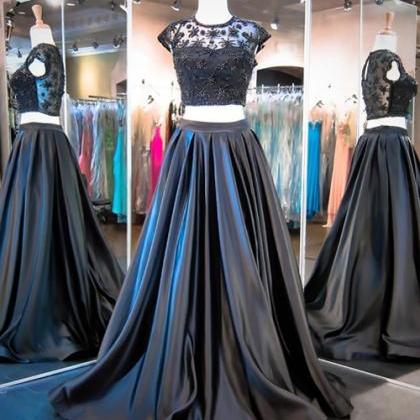 2017 Custom Made Two Pieces Prom Dress,beading..