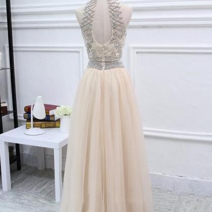 Ivory Chiffon Two Pieces Beading A-line Sequins..