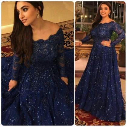 Charming Prom Dress,long-sleeves Prom Dress,off..