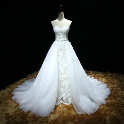Sweetheart Full Lace Mermaid Wedding Dress..
