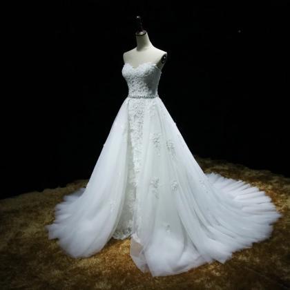 Sweetheart Full Lace Mermaid Wedding Dress..