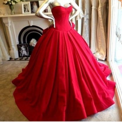 Evening Dress,red Evening Dresses,classic Prom..