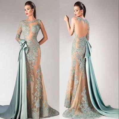 New 2021 Sexy Long Prom Dresses Party Pageant One Shoulder See Through Formal Evening Dresses Wedding Gowns