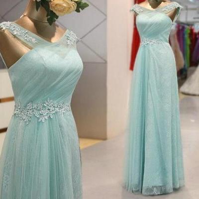 Charming Prom Dress,Tulle Prom Dress,Appliques Prom Dress,V-Neck Prom Dress,A-Line Prom Dress
