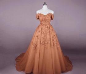 Amazing Lilac Sweetheart Off-The-Shoulder Tulle Evening Dress With Appliques Y5842
