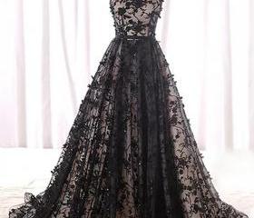 A-line Scoop Floor-length Long Prom Dress Evening Dress, PL181