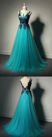 New Fashion Prom Dresses,Blue Prom Dress,Tulle Formal Gown,Lace Prom Dresses,Black Evening Gowns,Tulle Formal Gown
