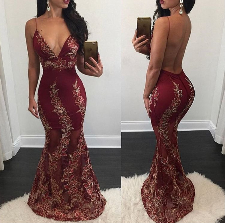 backless mermaid prom dress
