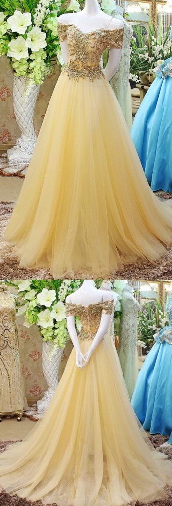 Beaded Prom Dress,off The Shoulder Prom Dress,illusion Prom Dress,fashion Prom Dress,sexy Party Dress, 2017 Evening Dress