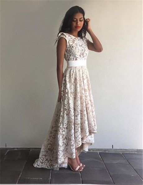 cap sleeve high low dress