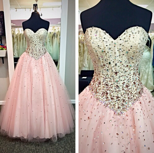 Charming Prom Dress,elegant Prom Dresses,tulle Beaded Evening Dress,formal Dress