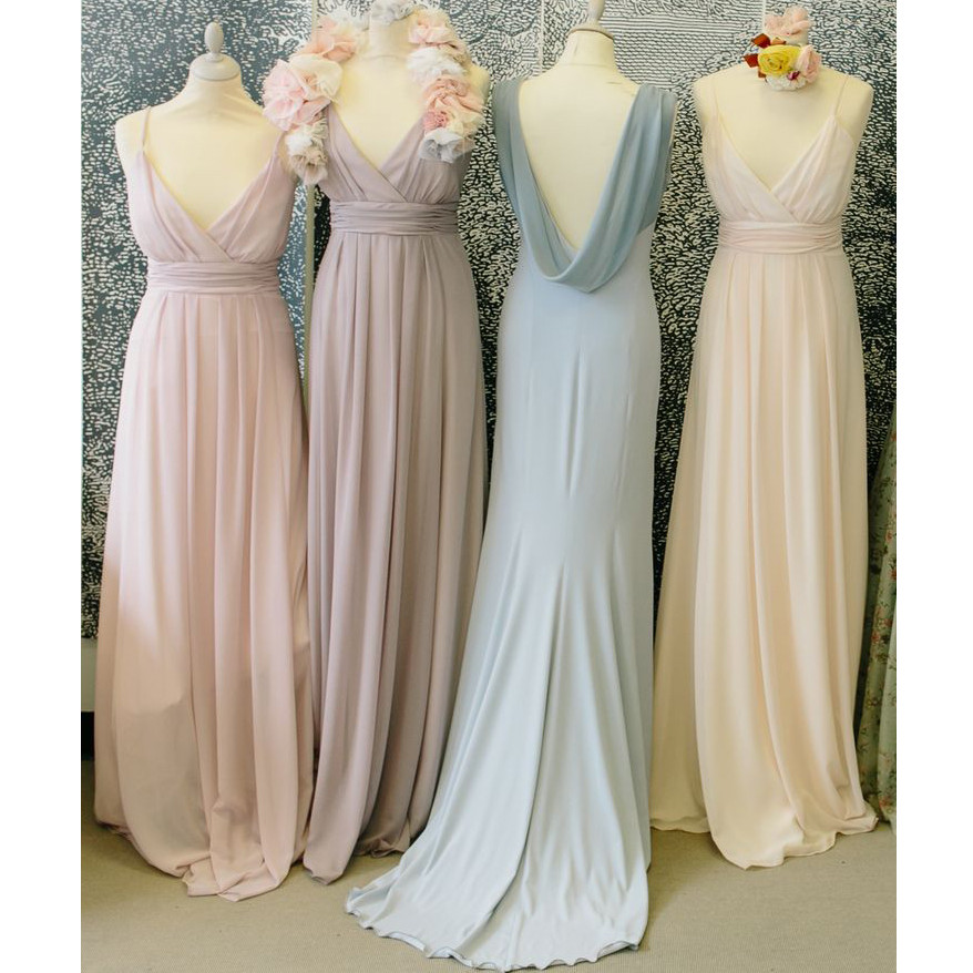 Charming Prom Dress,v Neck Chiffon Prom Dress,long Evening Dress,bridesmaid Dress 10119