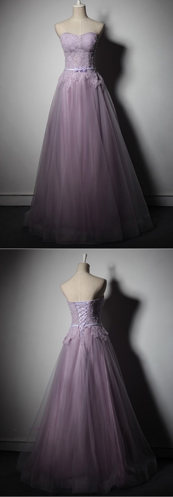 Light Purple Prom Dress Tulle Party Formal Graduation Dress Evening Gown