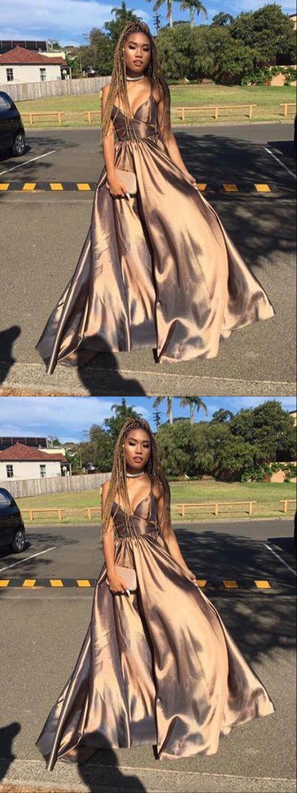 Modern Fitted Spaghetti Straps Sleeveless Ruffled Floor-Length Prom Dress