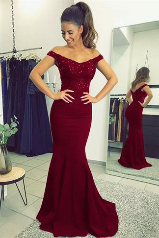 Long Prom Gown,Mermaid Prom Dresses 