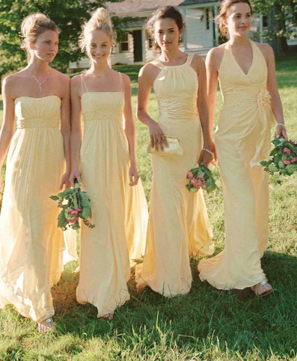 Unique Yellow Bridesmaid Dresses Chiffon Long On Unique Yellow Bridesmaid Dresses Chiffon Long On Luulla