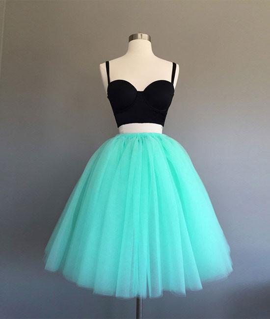 Cute Two Pieces Mint Green Short Prom Dress, Homecoming Dress