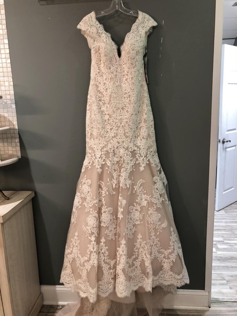 Champagne/ivory Lace Formal Wedding Dress,pl0258