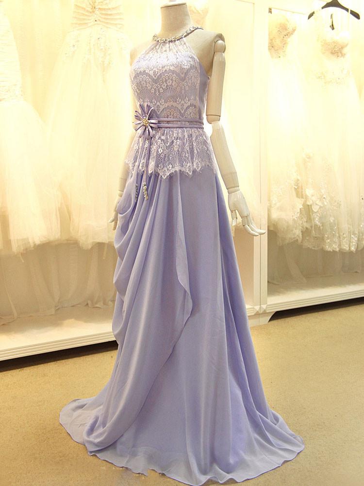 Violet Grecian Chiffon Formal Prom Elegant Evening Dress,pl0497