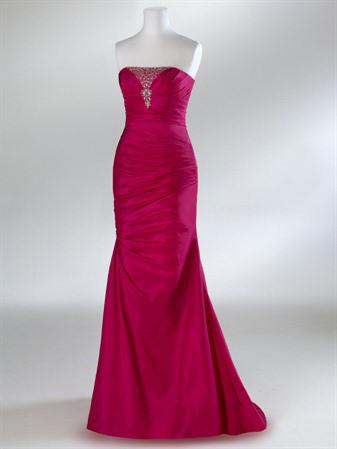 Fuschia Pink Sleek Classy Formal Prom Graduation Dress,pl0542
