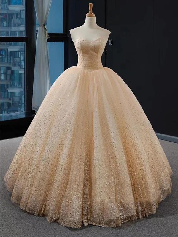 Ball Gown Sequins Prom Dress Beading Plus Size Prom Dress ,pl0657