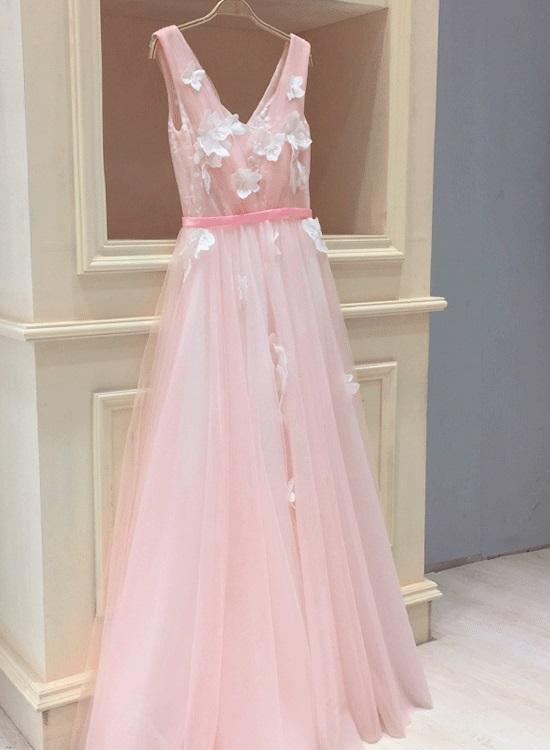 Chic Pink Prom Dress Tulle African Long Prom Dress,pl0695 on Luulla