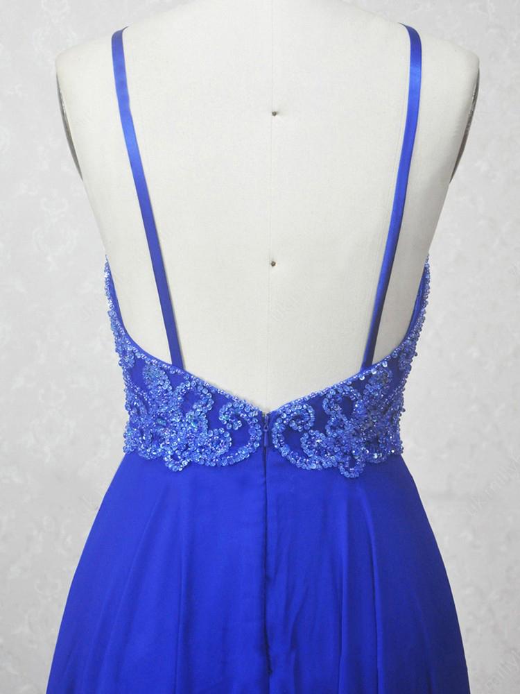 Chic A Line Halter Chiffon Long Prom Dress, Evening Dress C7004 main image 1