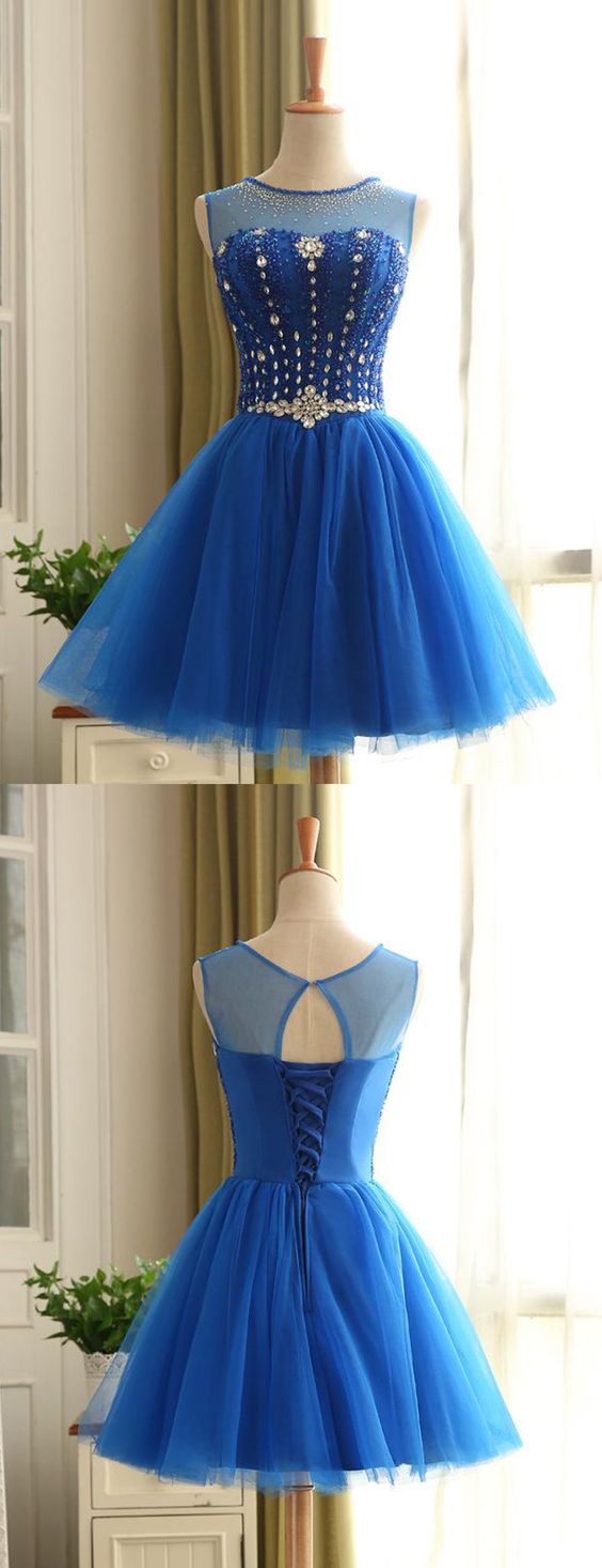 Homecoming Dress, Short Homecoming Dress, Blue Homecoming Dress, Dress For Homecoming Dress,pl1737