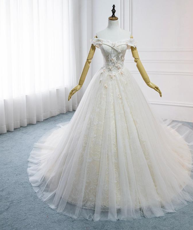 Embroidery Lace Wedding Dress High Quality Off Shoulder Bridal Gown Wedding Gown Robe De Mariee Vestido Novia,pl2104