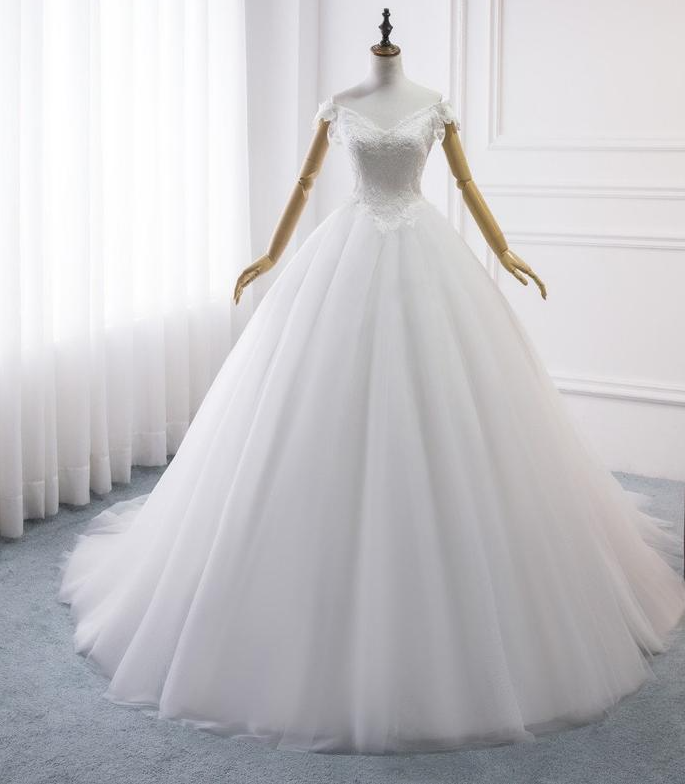 Wedding Dress White, Wedding Dress Plus Size, Wedding Gown Lace,vintage Wedding Dress,wedding Dress Off Shoulder,wedding Dress V-neck
