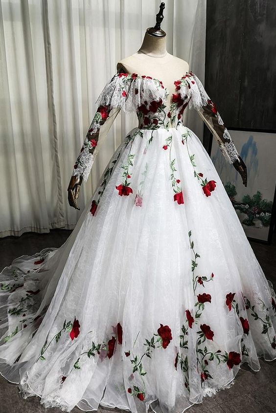 FULLY LACE EMBROIDERED BALL DRESS main image 1