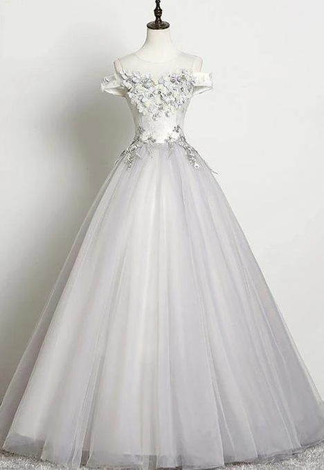 Elegant Tulle Appliqué Prom Gown Formal Dress,pl2408