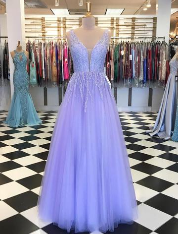 V-neck Prom Dresses, Long Prom Dress, Prom Dress,pl2634