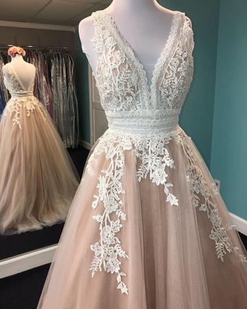 Two Pieces Prom Dresses, Lace Prom Dresses, Long Prom Dress, Prom Dress ,pl2645