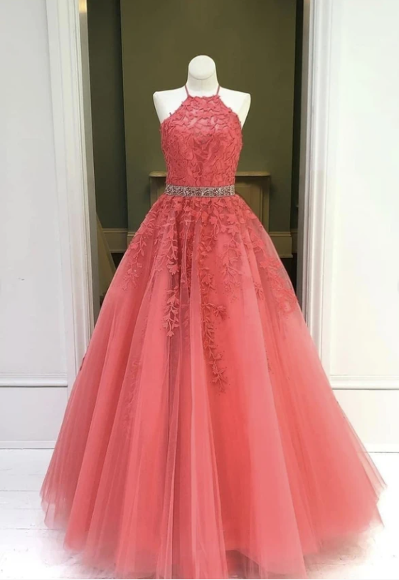 Red Lace Long Prom Dress Red Evening Dress,pl2846