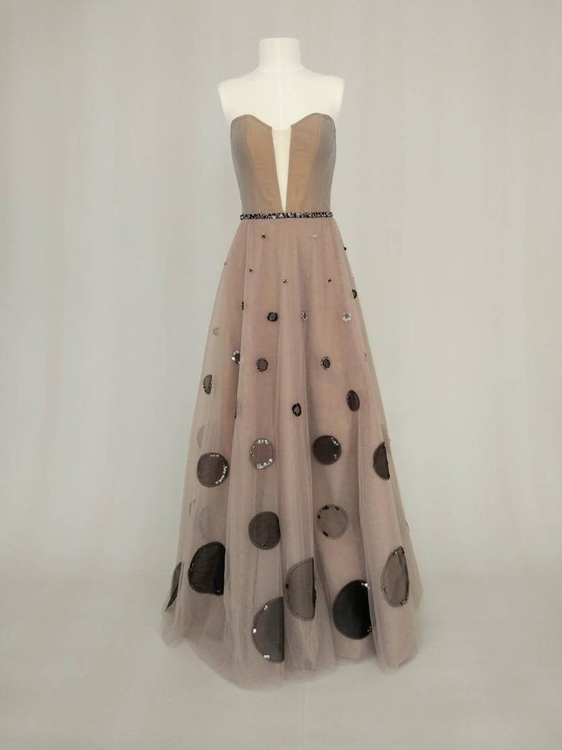 Long Prom Dress, Maxi Dress, Evening Dress, Evening Gown, Mermaid Dress, Bridesmaid Dress, Handmade Embroidered Dress,pl2923