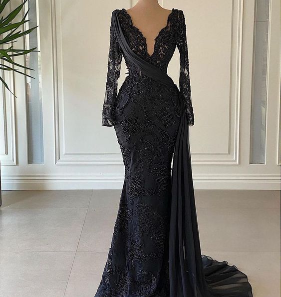 Black Long Prom Dress Evening Formal Dress,pl3167