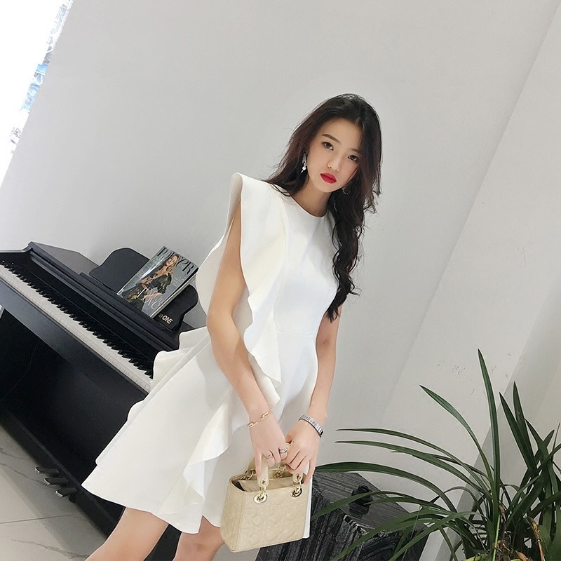 ,white Evening Dress, Birthday Party Dress, Wedding Guest Dress,custom Made,pl4006