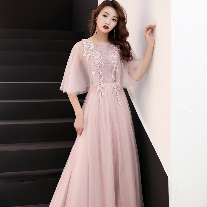 Style, Noble And Elegant Prom Dress,blushing Pink Bridesmaids Dress ,custom Made,pl4034