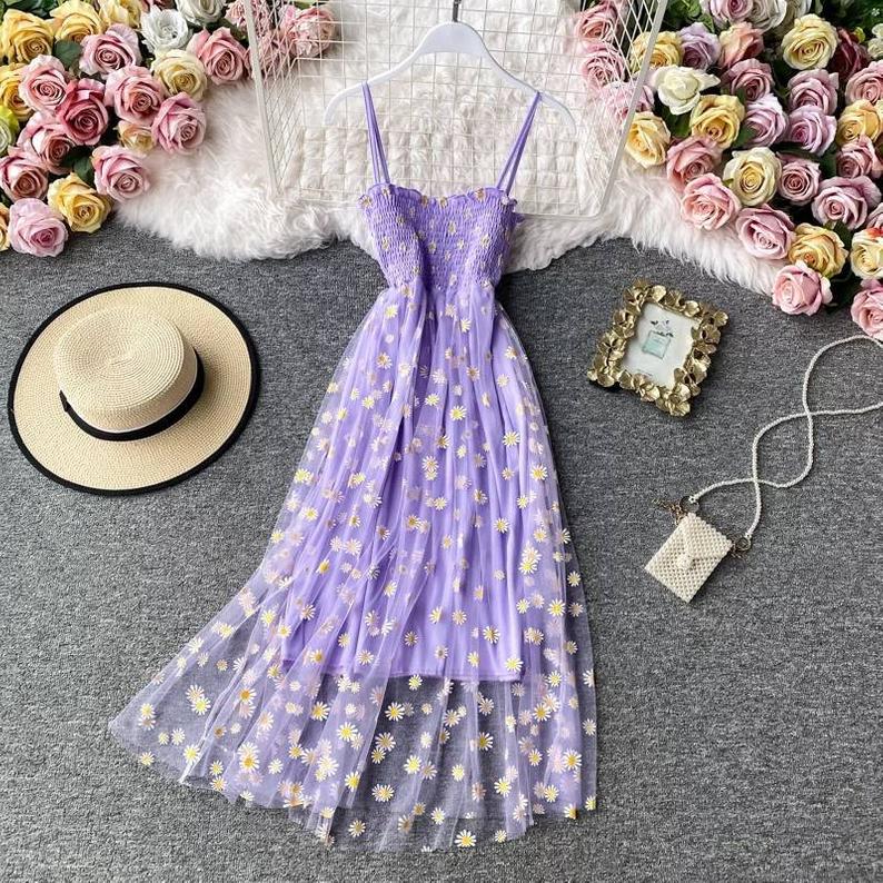 Lilac Aesthetic dress  Aesthetic dress, Pink dress short, Flowy dress  aesthetic