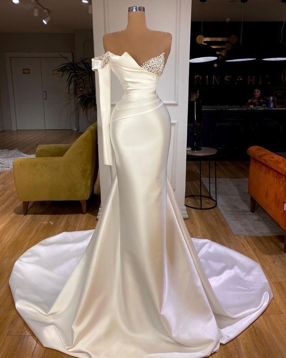 Stunning White Long Prom Dress Evening Gown main image 0