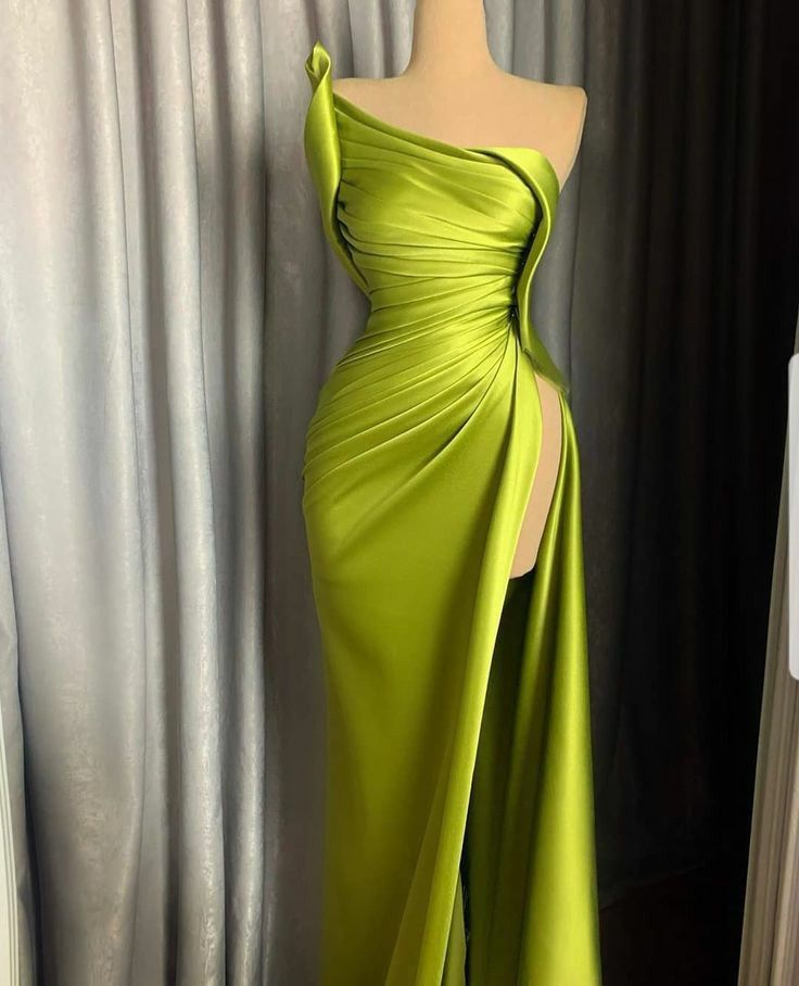 Evening Dress Lemon Green Prom Dresses Evening Gowns ,pl4265