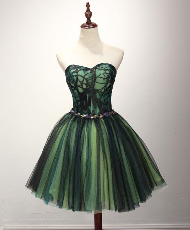 Stylish Tulle Lace Short Prom Dress, Cute Evening Dress,pl4561