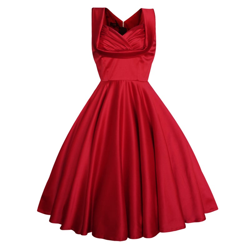 Plus Size Dress Red Christmas Dress Red Satin Dress Red Dress Red Prom Dress Red Cocktail Dress Party Dress 50s Dress Red Bridesmaid Dress,pl4727