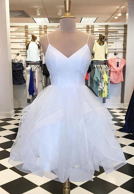 White Sparkly Short Prom Dresses,homecoming Dress,dance Dress,pl4886