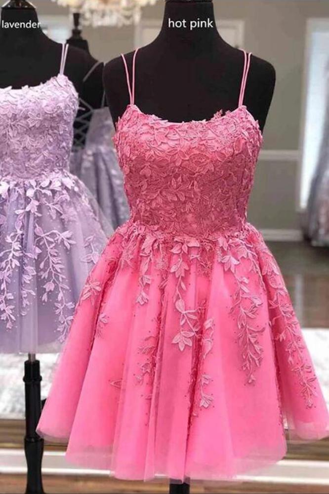 Short Prom Dress With Appliques And Beading Homecoming Dresses,pl4919