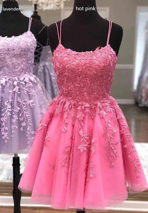 Grad Dresses Short With Applique And Beading ,2021 Homecoming Dress , Popular Short Prom Dress,pl4541