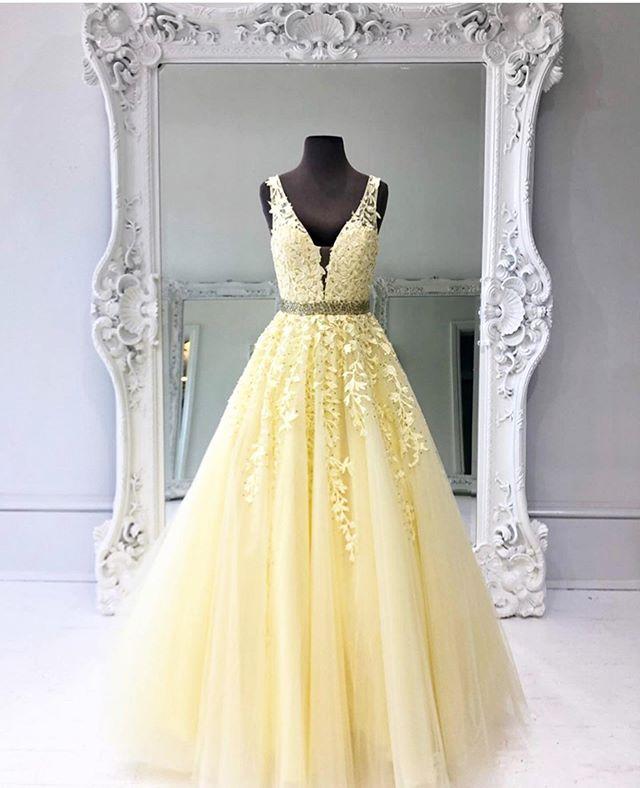 Yellow Prom Dress 2021 Formal Dress, Evening Dress, Dance Dresses,pl4564