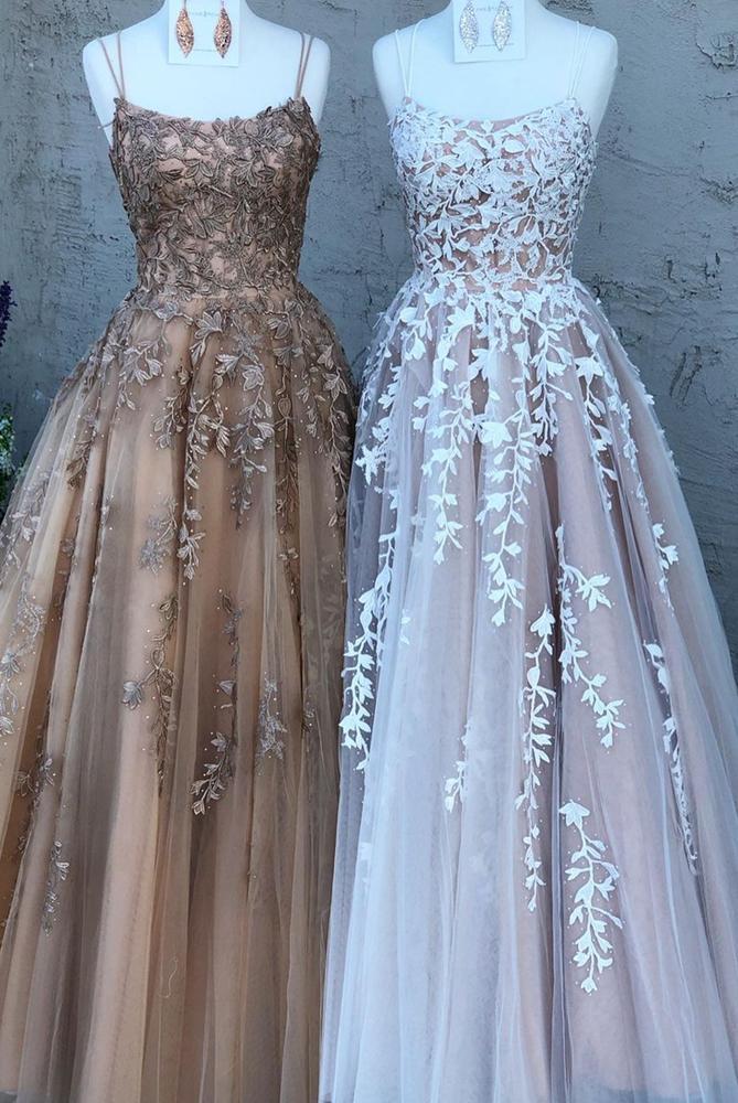 2021 Ball Gown Prom Dresses Long With Appliques And Beading ,pl4590